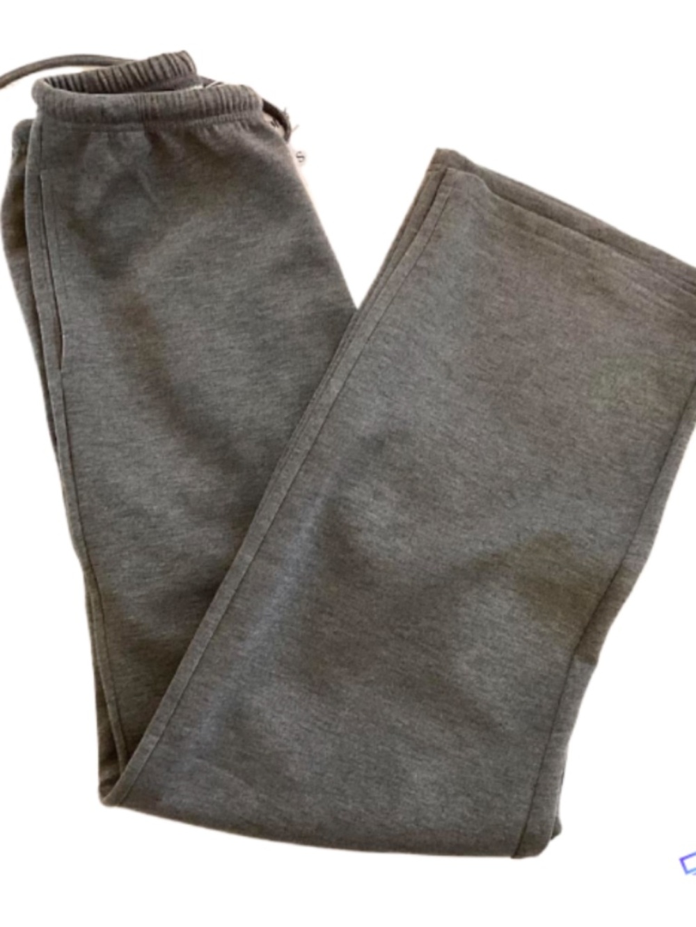 Athmile Womens Gray Wide Leg Pants, S